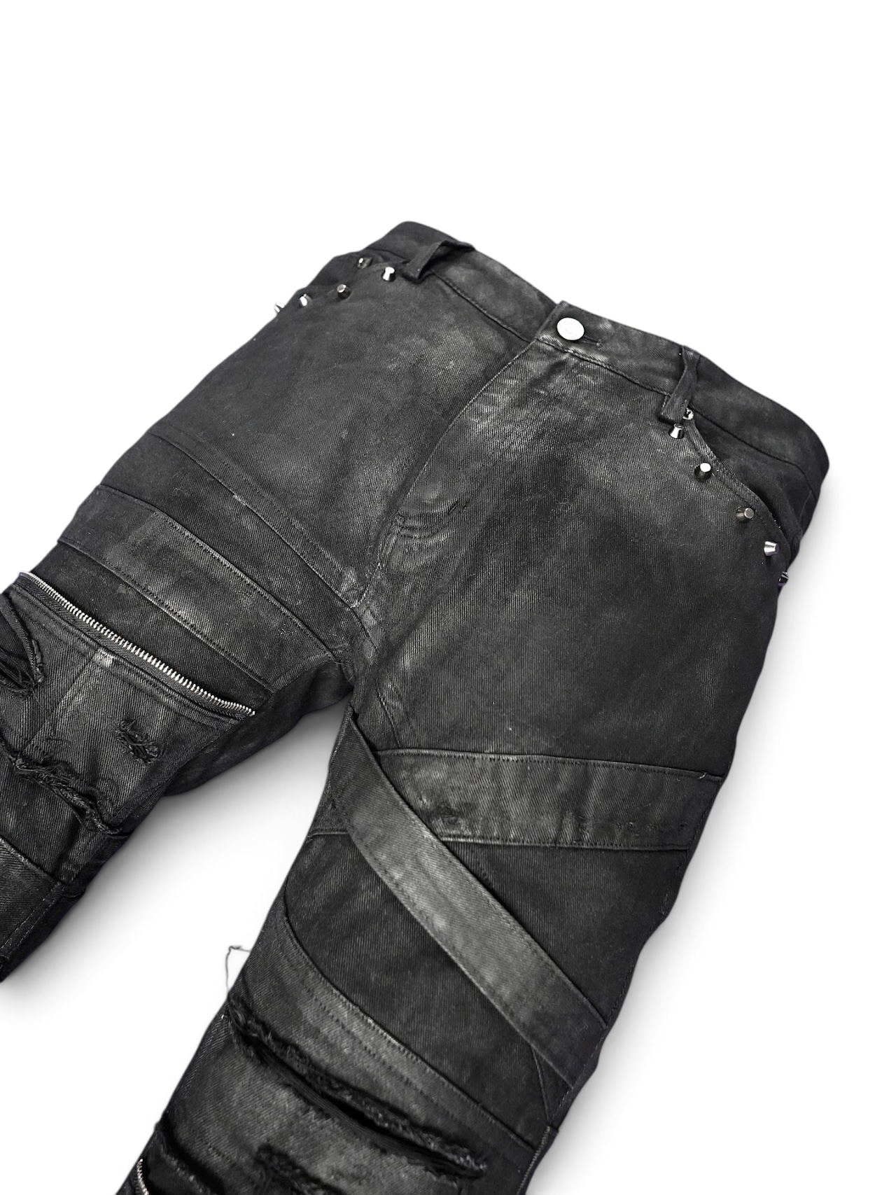 【DES'N'ATE】FAULT LINE WAXED DENIM PANTS