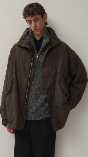 ATON -AIR WEATHER | SHORT MODS COAT- :BROWN,