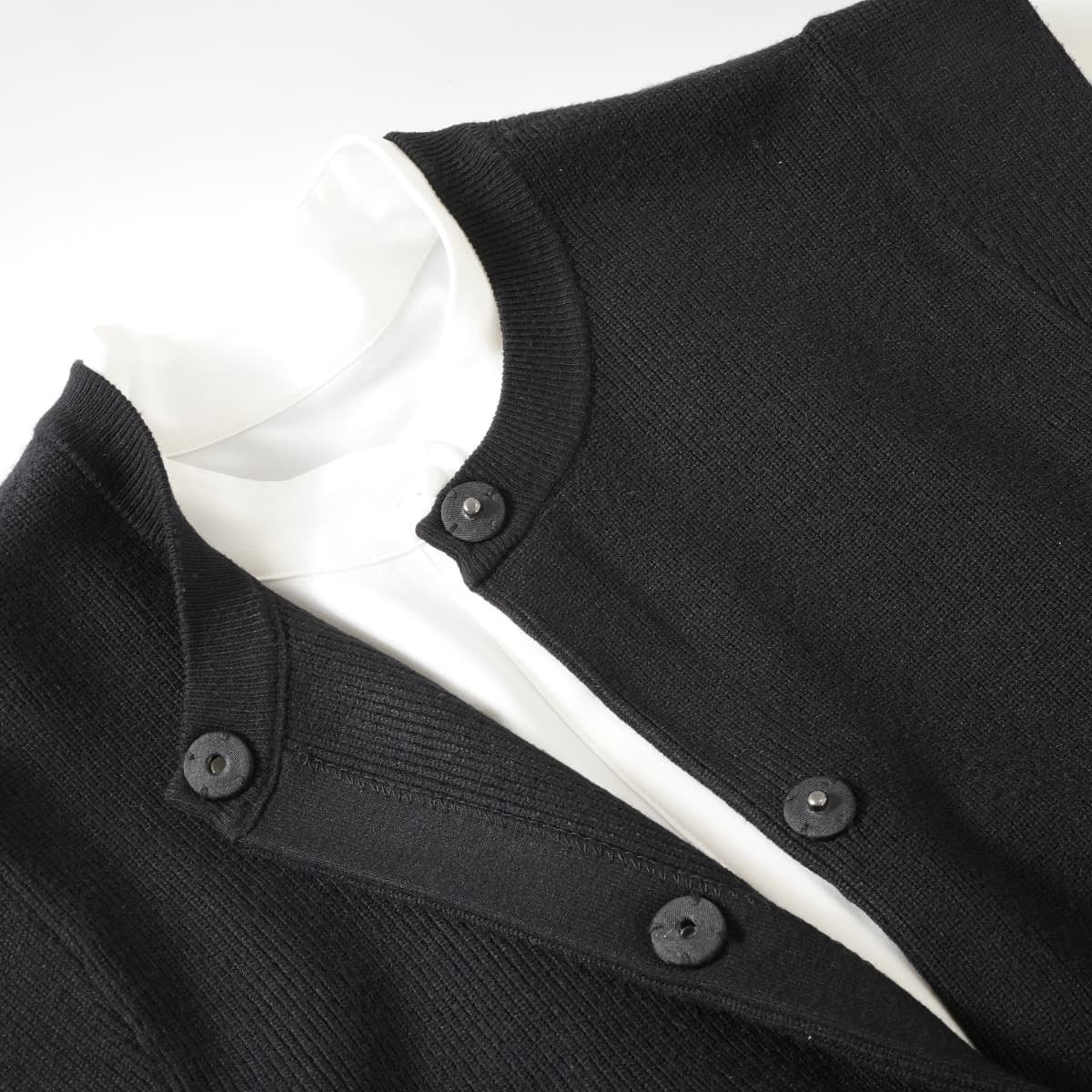 AMERI アメリ MANY WAY VEST LAYERED SHIRT DRESS ベストレイヤードシャツドレス ワンピース 長袖 セットアップ  ニットベスト ロング | 「フクル」ファッションブランドユーズドセレクトショップ powered by BASE