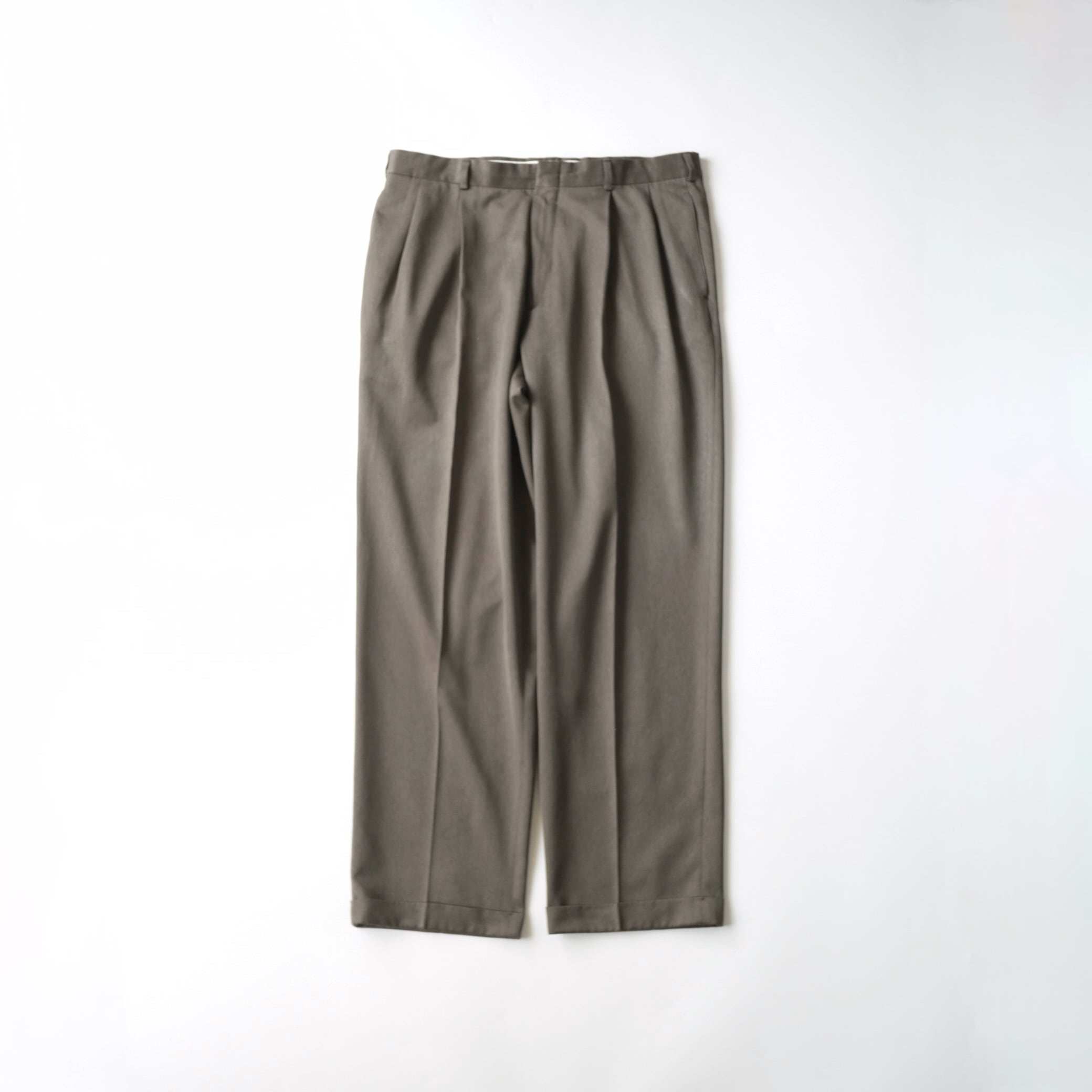 slates】00's Two tuck Slacks Navy 32×30 | RE:FOUND