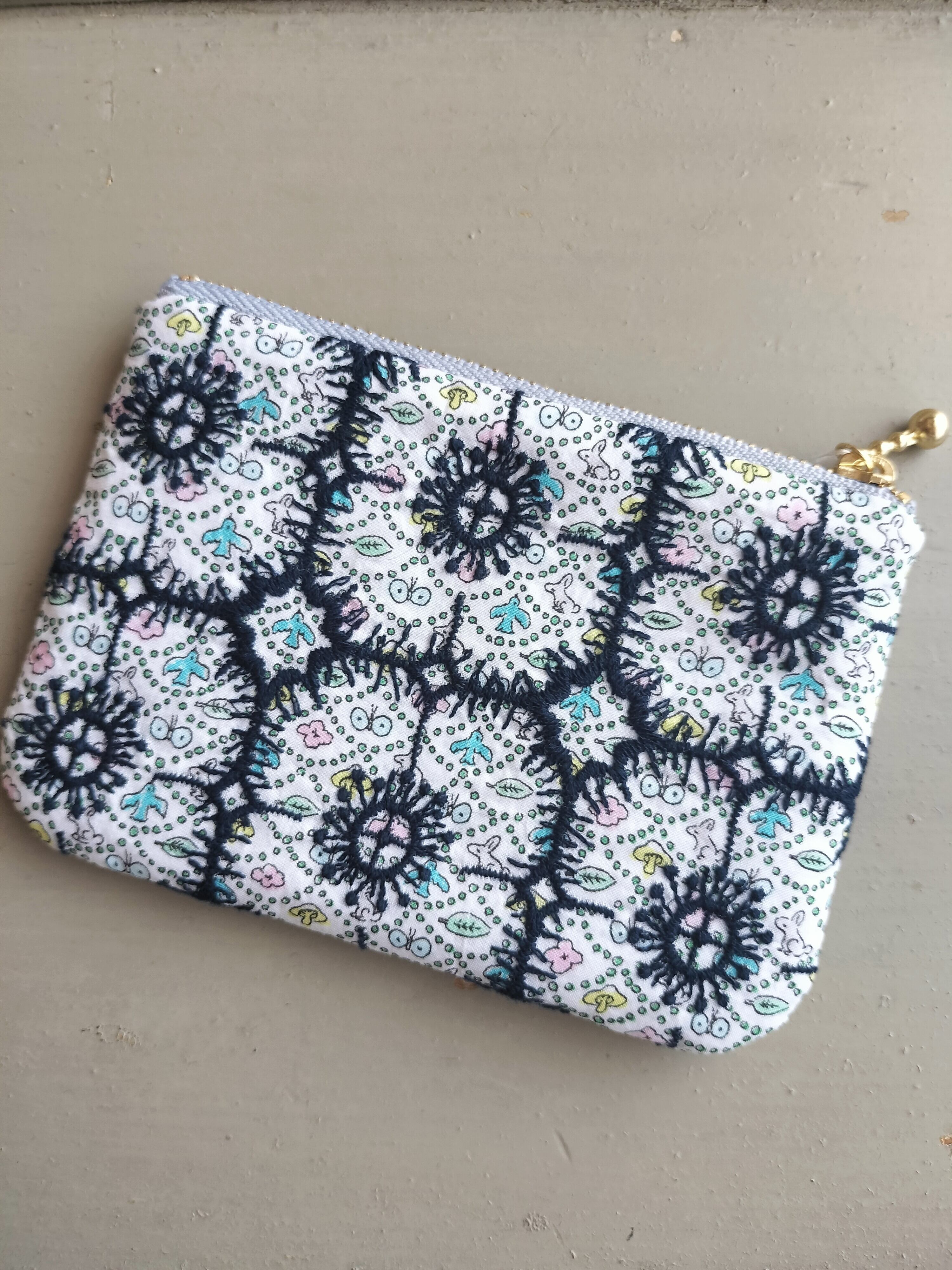 itoirodori ミナペルホネンポーチ forest wave×anemone navy | コツブ  