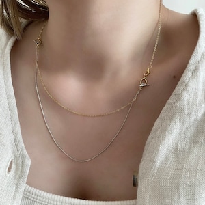 two-ton double necklace シルバーネックレス