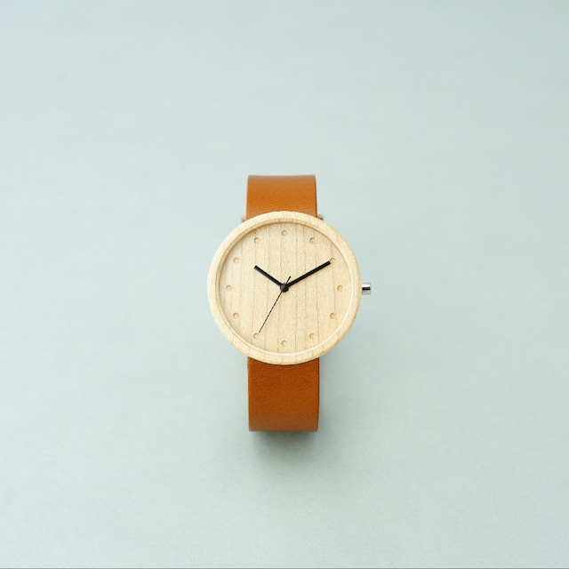 Maple wood - Organic leather Honey - L