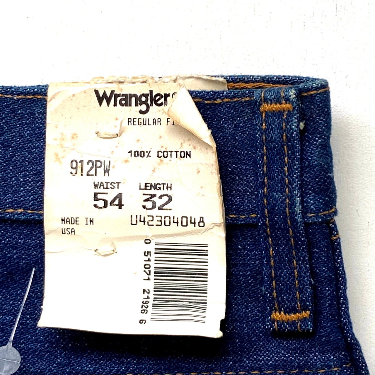 超ビッグサイズ デッドストック 80年代 USA製 Wrangler ラングラー ストレート デニムパンツ メンズW54 古着 大きいサイズ 80S ビンテージ ヴィンテージ 新品未使用品【デニムパンツ】【AL2110】 | cave 古着屋【公式】古着通販サイト powered by BASE
