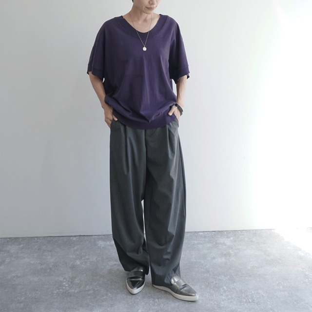 Uネックオーバートップス