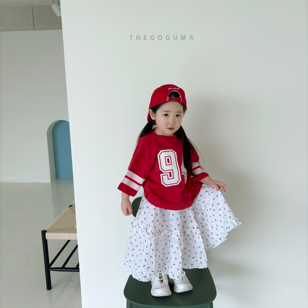 THE GOGUMA 26/SM チェリーチェックティアードスカート