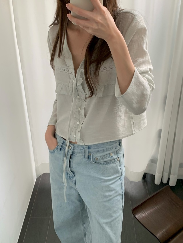 (予約) riette / Linne blouse 2color