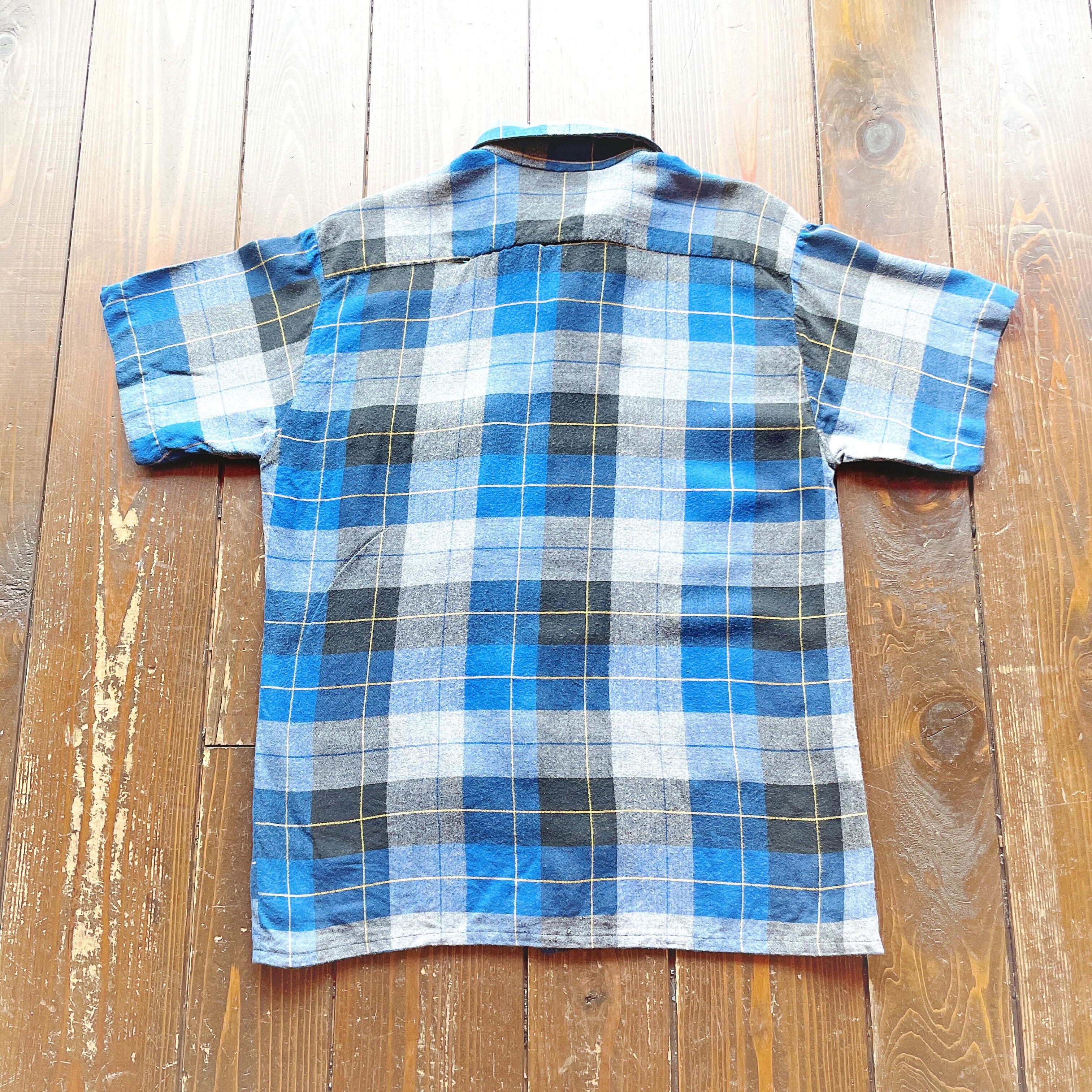 60s GRANT CREST 〝GRANELA〟 Ombre Check Rayon Shirt / Size表記