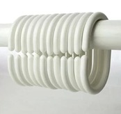 シャワーカーテン 防水防カビ加工 カーテンリング付属 貝とヒトデ A021009AA