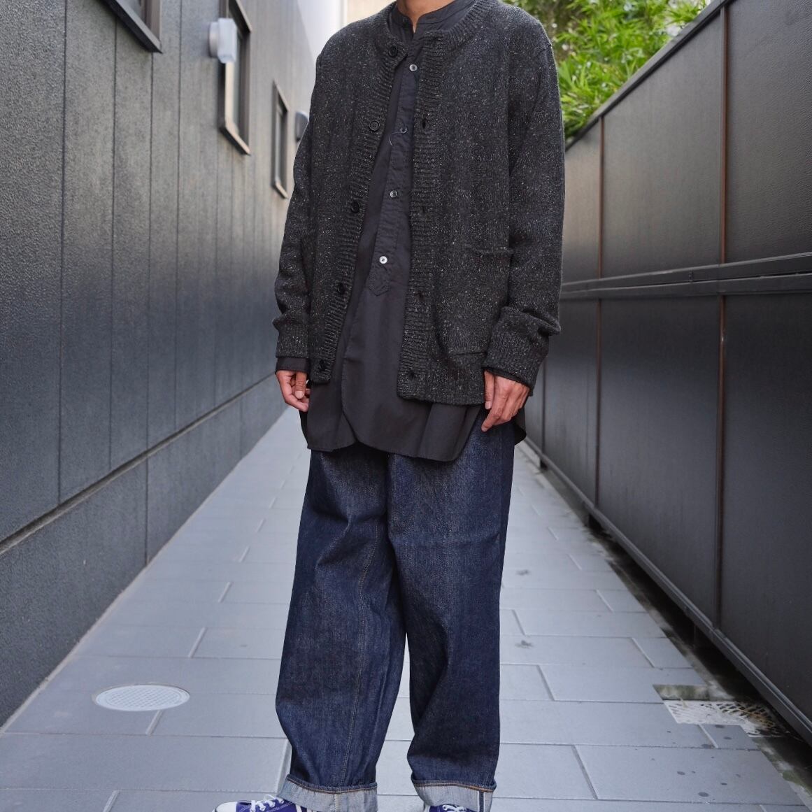 EVAN KINORI(エヴァン キノリ) / Crewneck Cardigan Recycled Cashmere