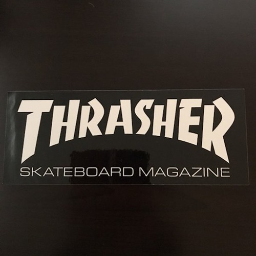 【ST-384】Thrasher Magazine スラッシャー スケートボード Skateboard ステッカー large black