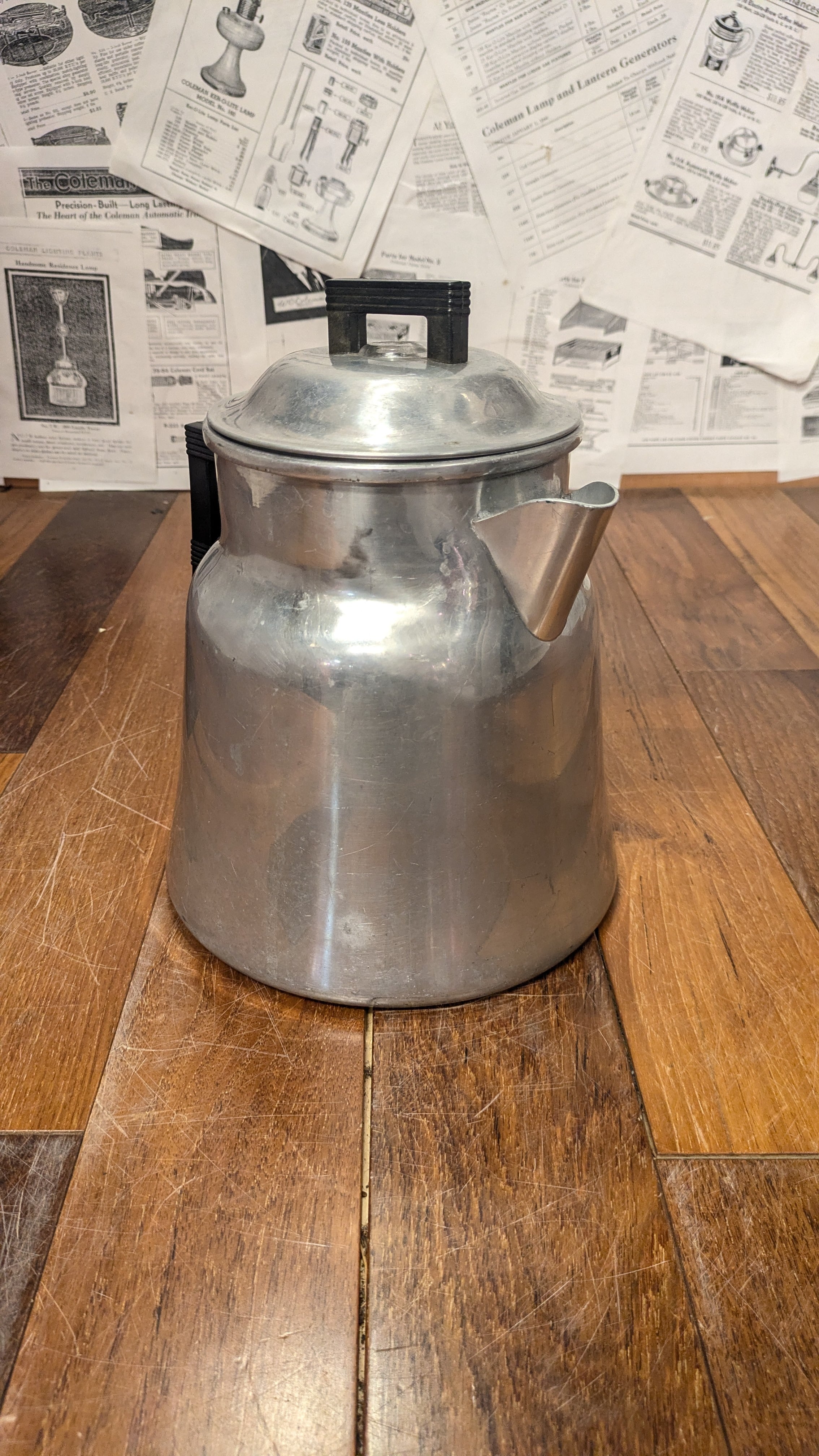 Vintage WEAREVER No3016 Aluminium Percolator Kettle madeinUSA