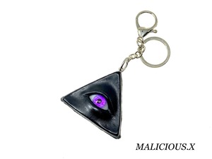 eye ring charm (BK) / violet