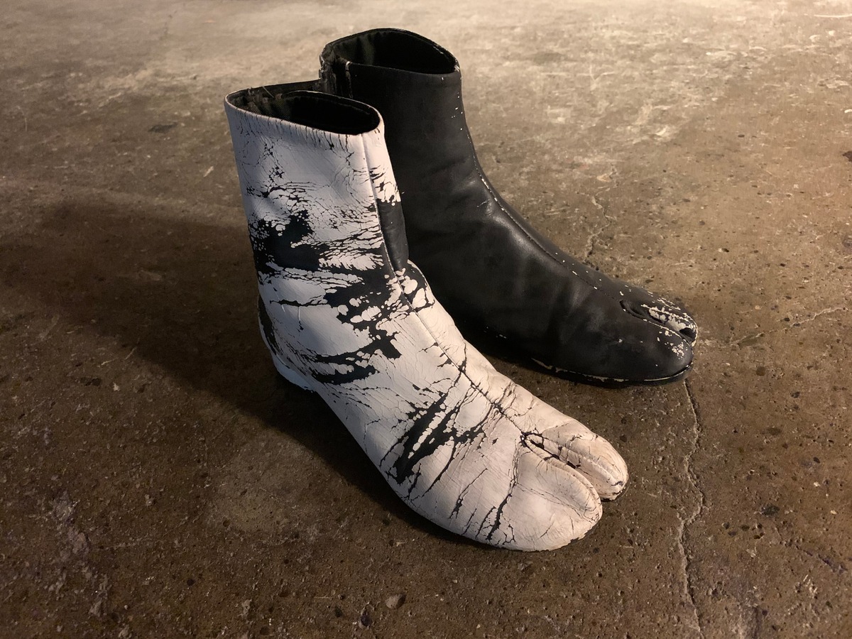 Martin Margiela 初期アーティザナル足袋ブーツ ペンキ | DonDonDown 
