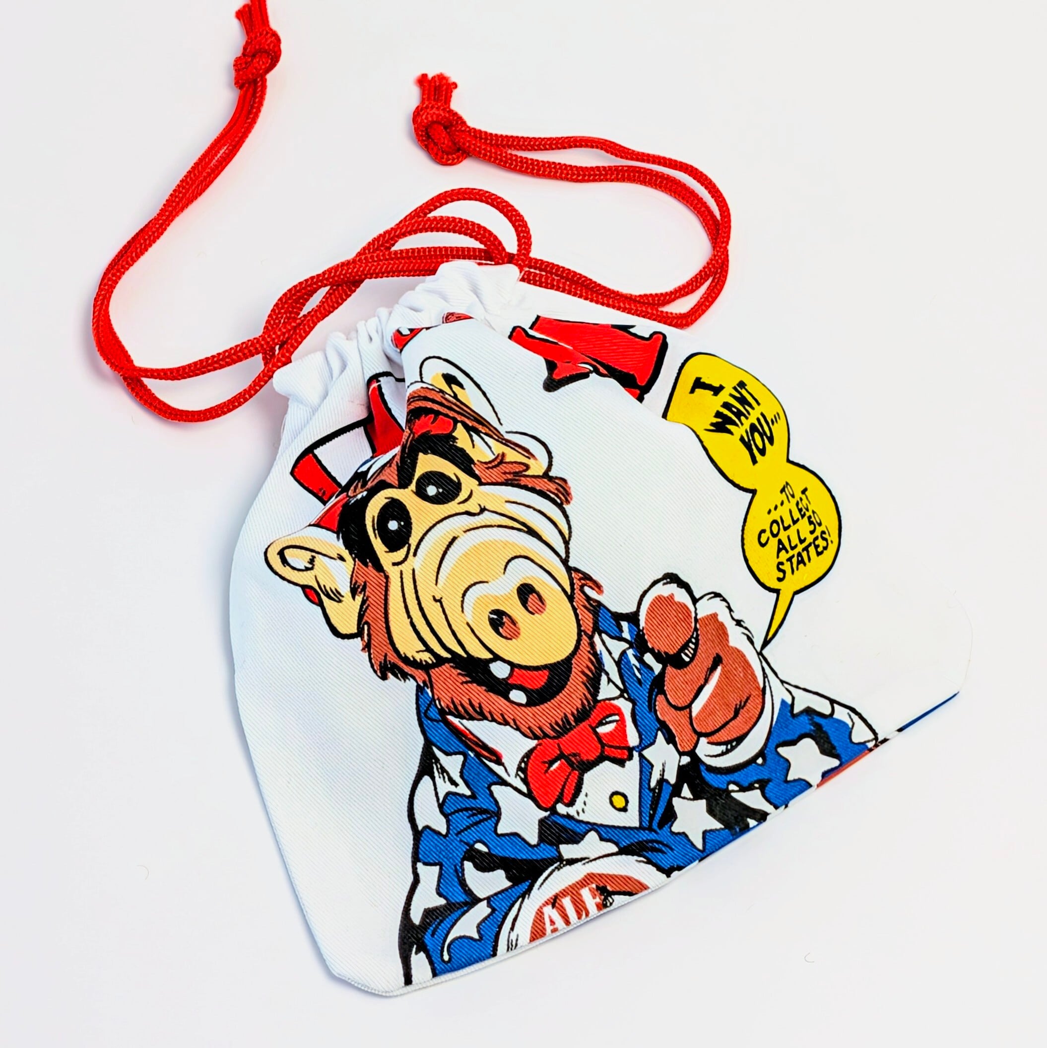 ✨️可愛すぎて何枚も欲しい♡✨️アメリカンキャラクターPURSE【 ALF(アルフ)】 巾着袋 〚アメリカン雑貨 アメトイ〛