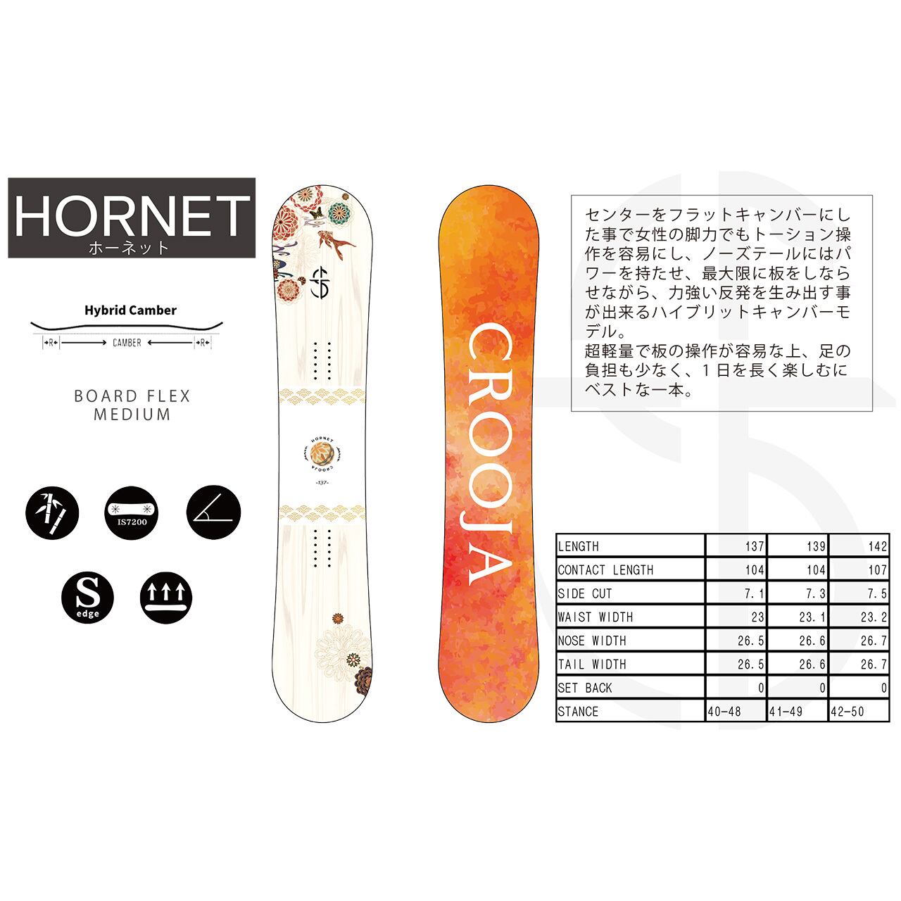 23-24 CROOJA『 HORNET 』早期予約モデル / スノーボード / クロージャ