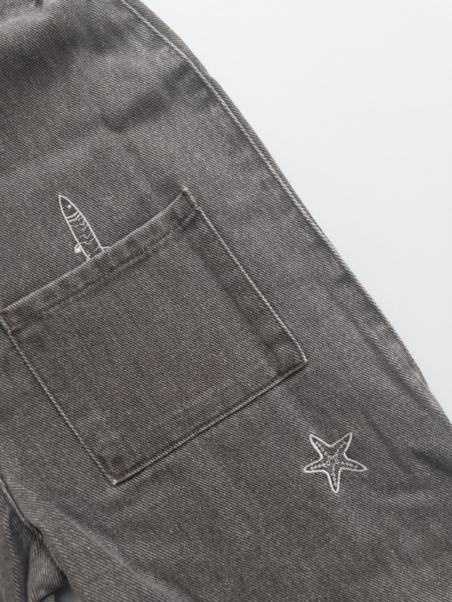 《即納》GROWN/ Fishy Business Denim Jumpsuit - Ash