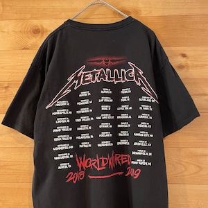 【METALLICA】希少 オフィシャル バンドTシャツ バックプリント 2018年 WORLDWIRED TOUR ツアーTシャツ メタリカ Lサイズ US古着 アメリカ古着