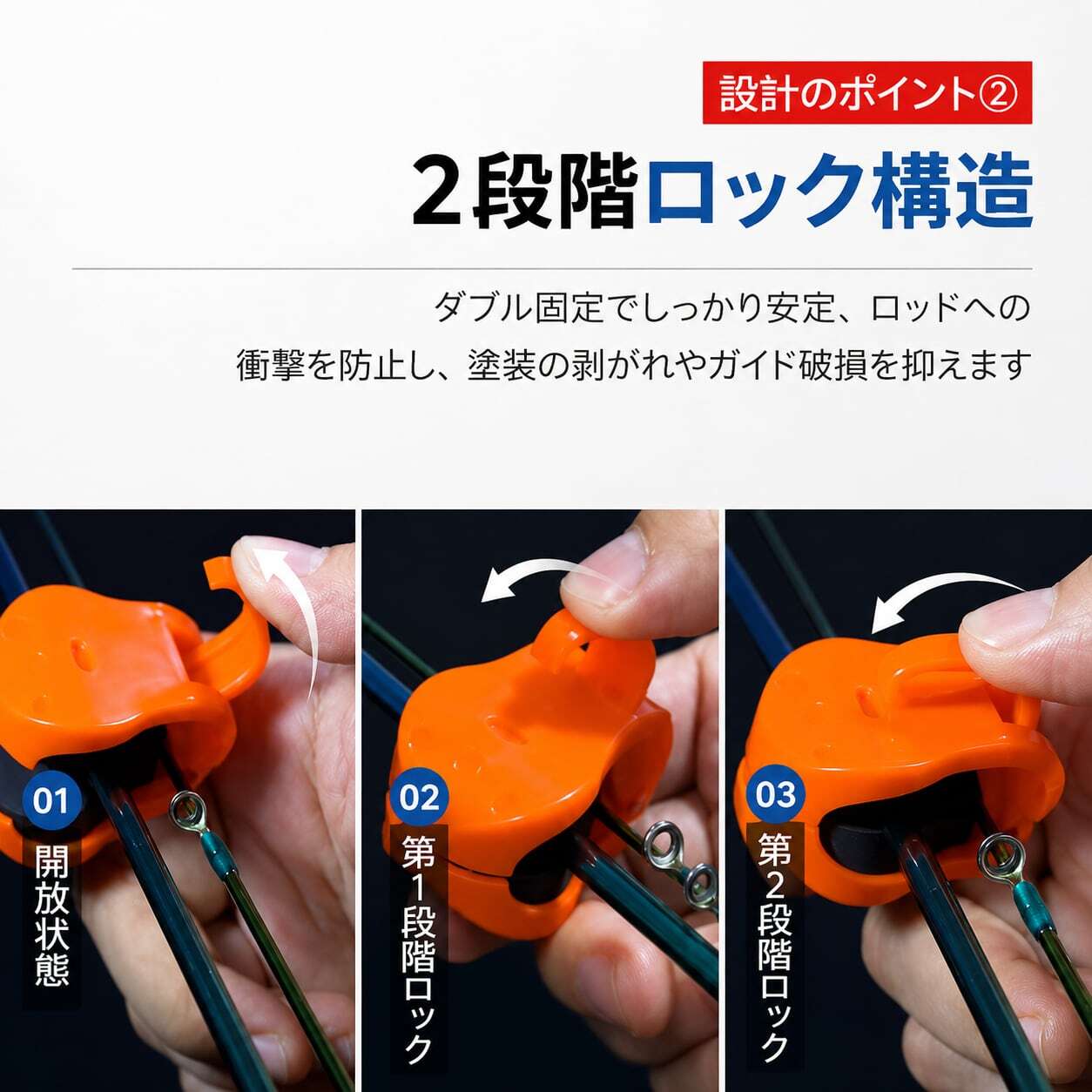 SQ 864 . 【3個セット】多機能フィッシングロッドホルダー 3個セット