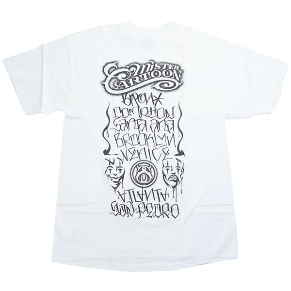 STUSSY ステューシー ×Mr Cartoon ミスターカートゥーン WORLD TOUR T ...