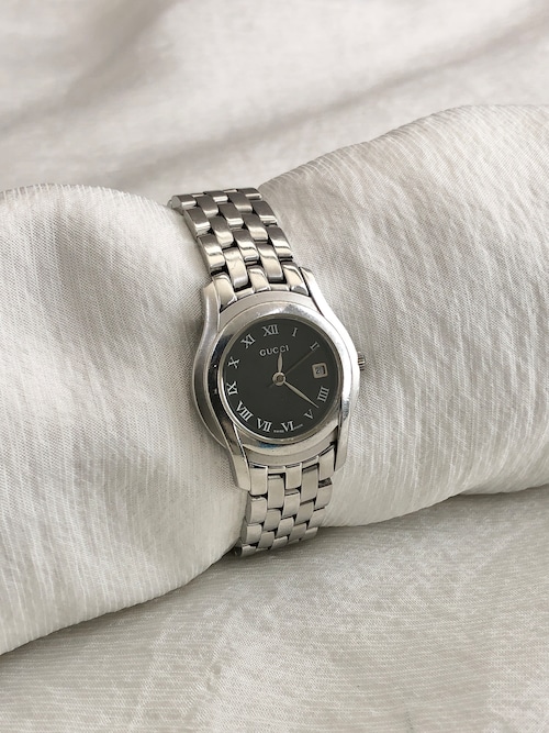GUCCI グッチ 腕時計 シルバー ステンレススチール クォーツ　5500L vintage ヴィンテージ オールド w75vg2