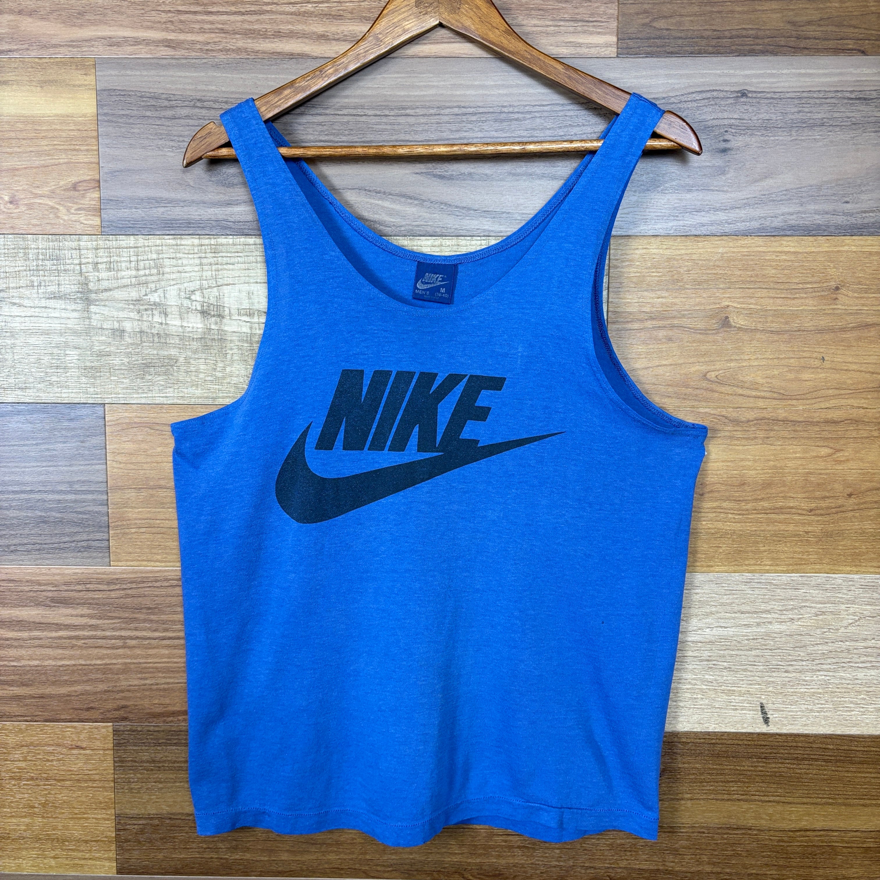 USA製 80s NIKE ナイキ 紺タグ タンクトップ サイズ メンズ M 裾