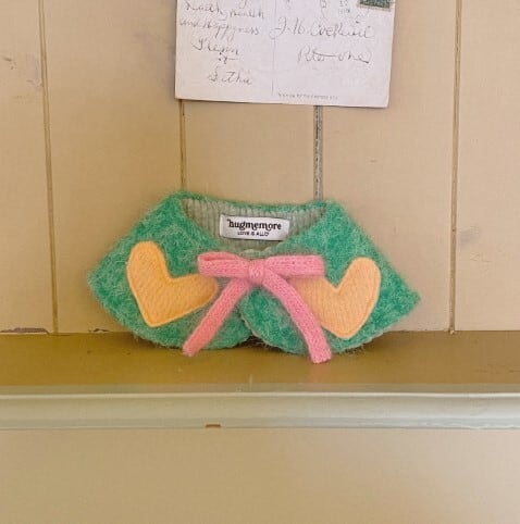 予約【hugmemore】heart cape (Green)