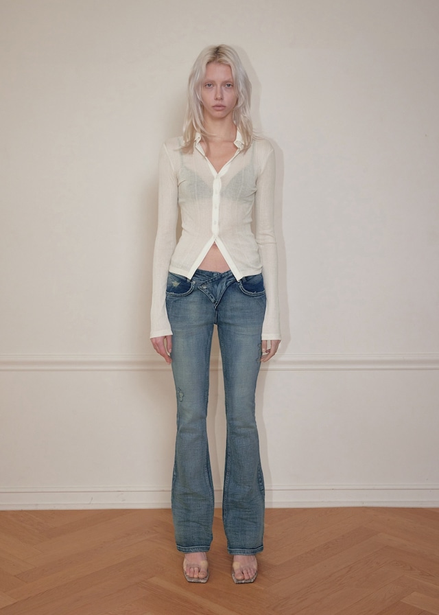 [BOHEMSEO] TENCEL COLLAR SHIRT, CREAM 正規品 韓国ブランド 韓国通販 韓国代行 韓国ファッション BOHEMIAN SEOUL ボヘミアンソウル 日本 店舗