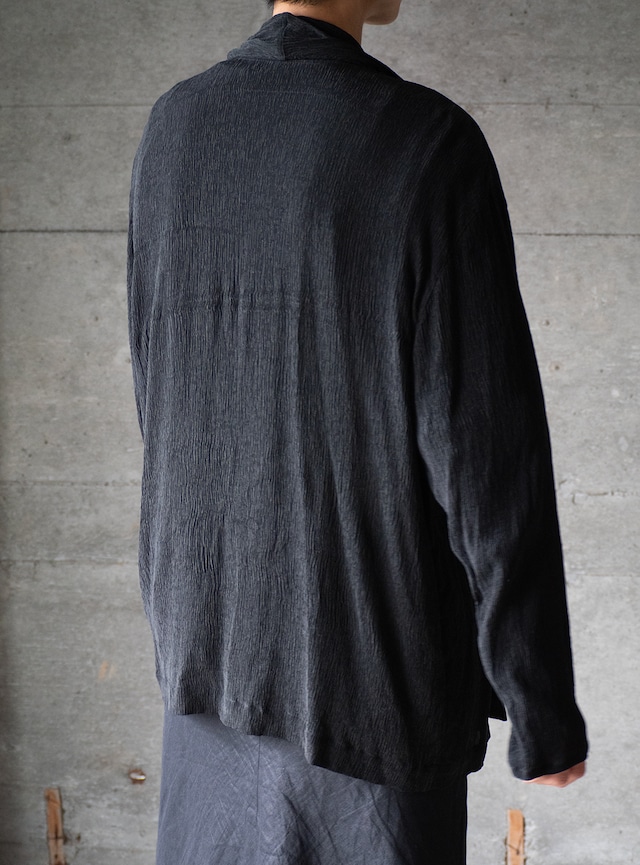 unknown 1980s Black crepe cardigan