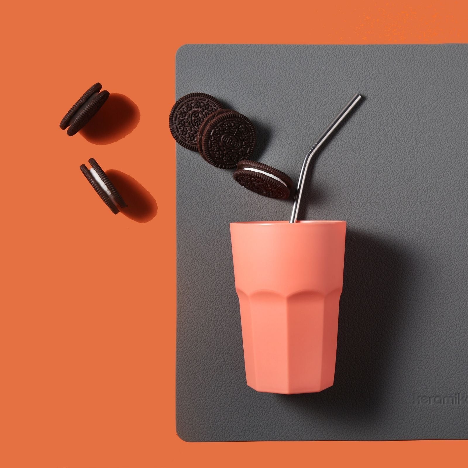 ランチョンマット-スクエア チャコール