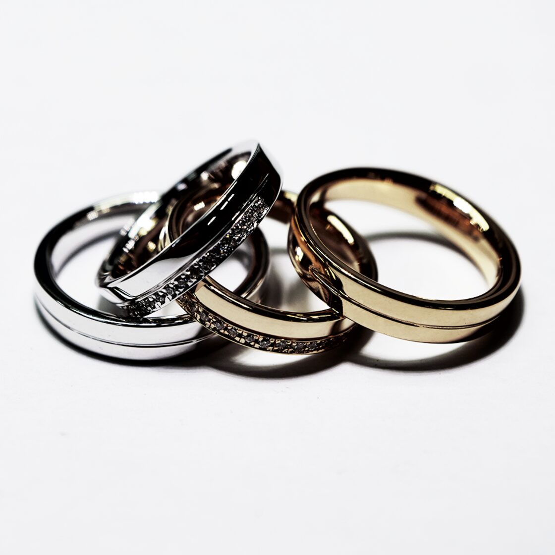 18金 プラチナ マリッジリング 結婚指輪】K18 Pt950 天然ダイヤモンド