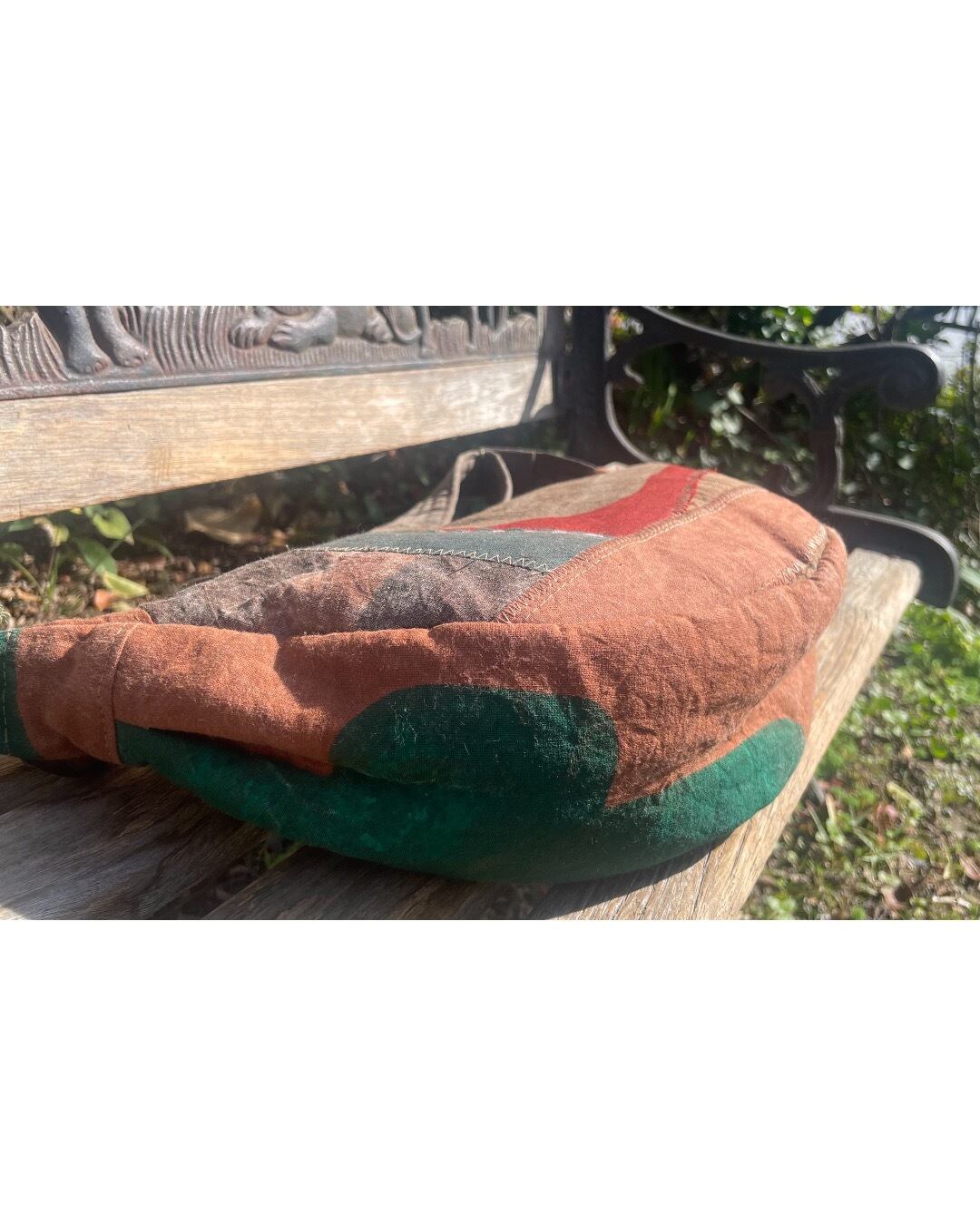 古布 柿渋染&鉄媒染のボディバッグ | chibisix