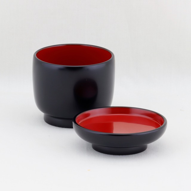 1750  輪島塗　仏具膳セット／黒内朱塗／無地