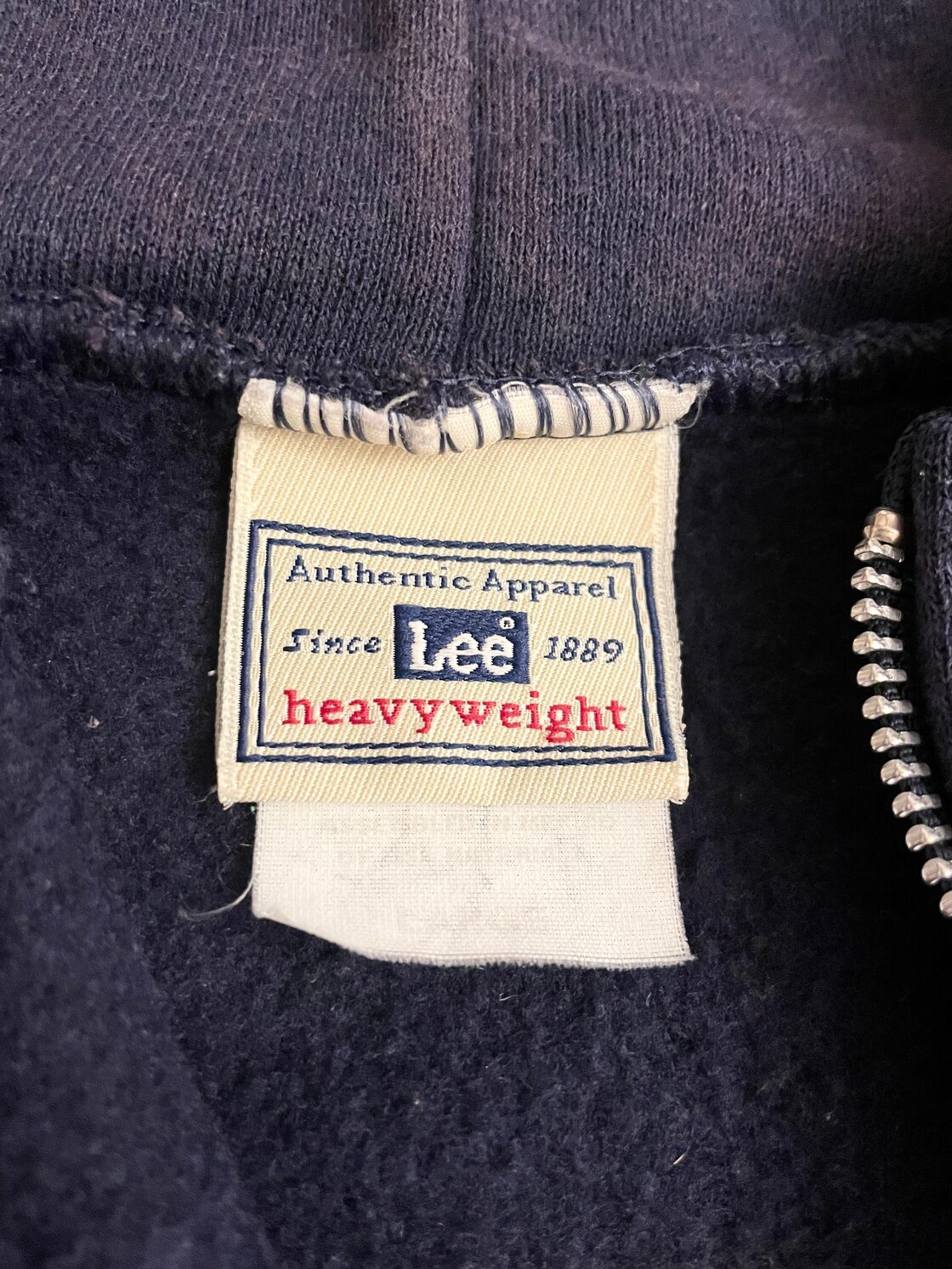 90s IBM×Lee 企業プリント ジップアップ パーカー ネイビー Lサイズ 