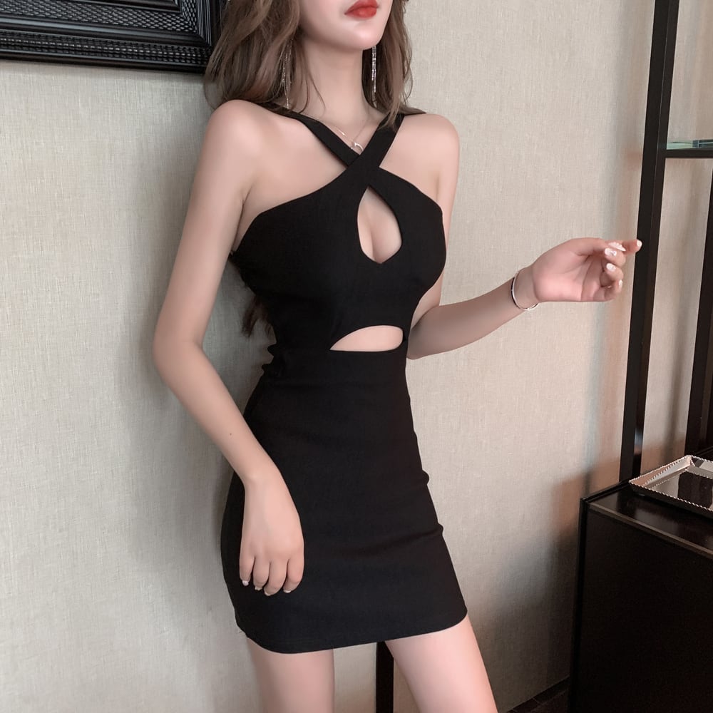 キャミドレス　セクシードレス　キャバ　タイトワンピース　ロング丈　上品　韓国