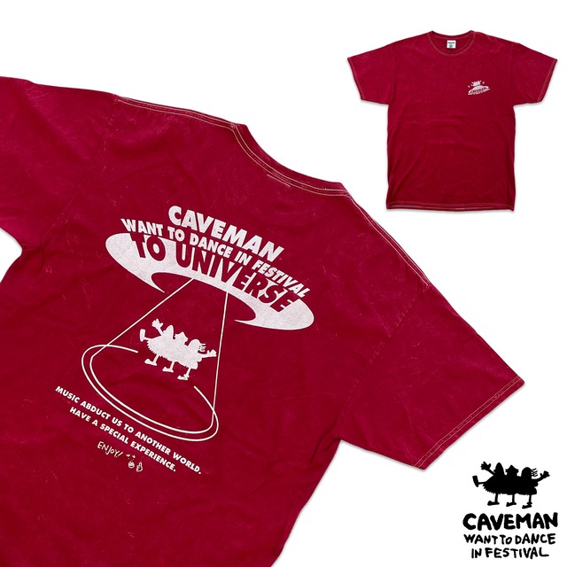 【CAVEMAN】「Mars」  S/S T-shirt【caveman want to dance in festival】td13-caveman-Mars