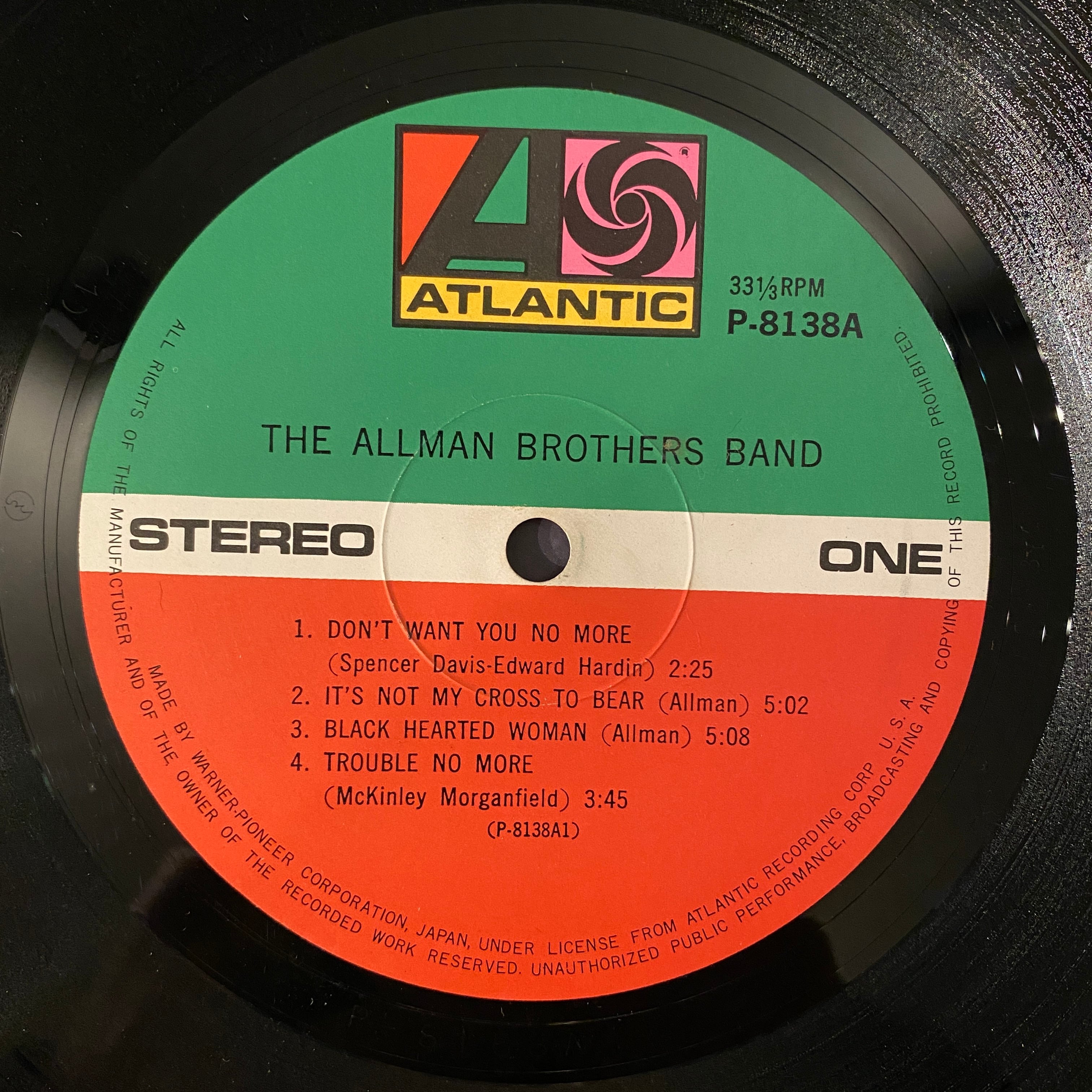 LP】THE ALLMAN BROTHERS BANDRS BAND, THE/Same | SORC 中古アナログ