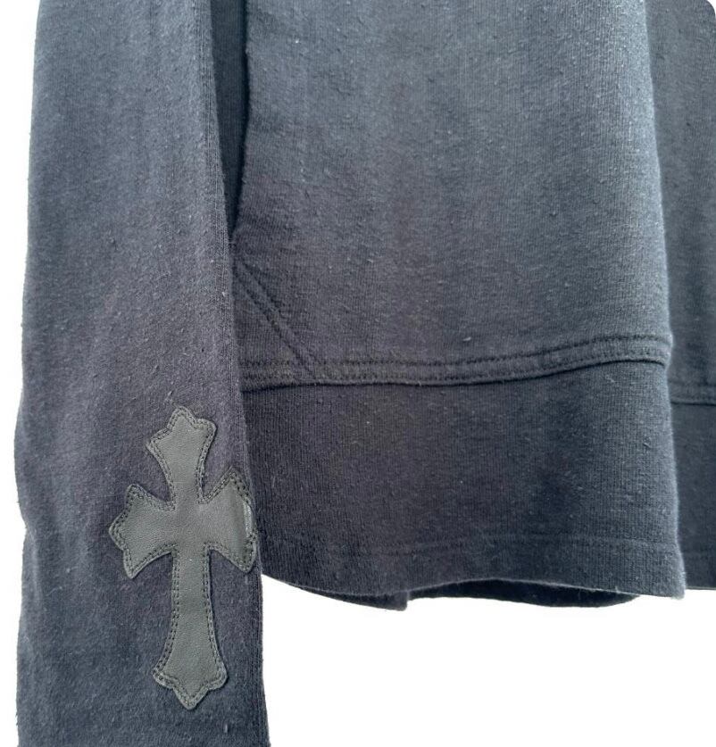 CHROME HEARTS クロムハーツ Half-Zip Hoodie Cross ハーフジップ