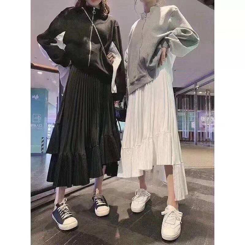 アシンメトリープリーツスカート　AJ11394-1618