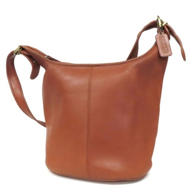 【中古】COACH コーチ ショルダーバッグ レザー バケツ型 バケット 茶 オールドコーチ ヴィンテージ