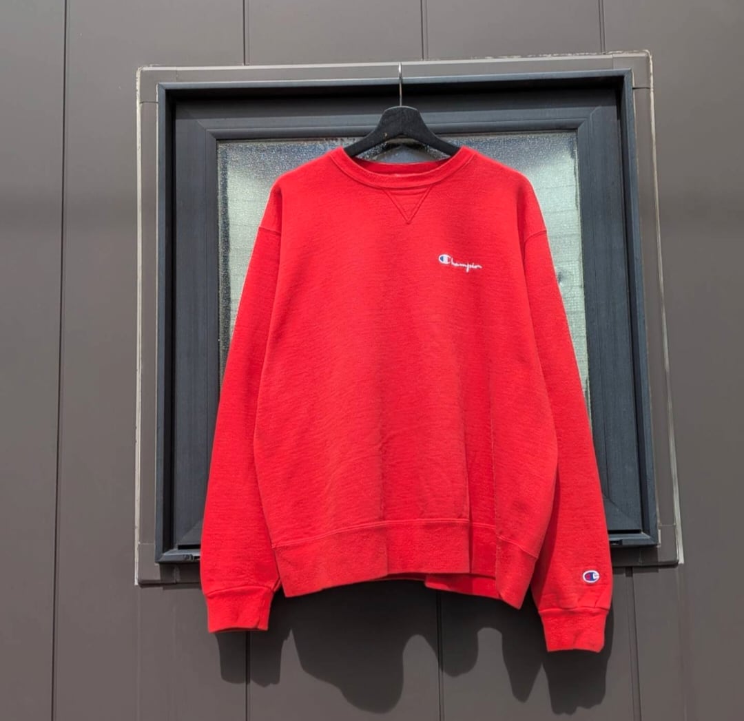90s champion 前V script logo sweat shirt 小岩店