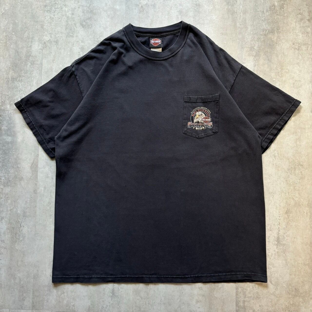 Harley-Davidson ハーレーダビッドソン 00s usa製 ポケットTシャツ 両面プリント XXL No.2974