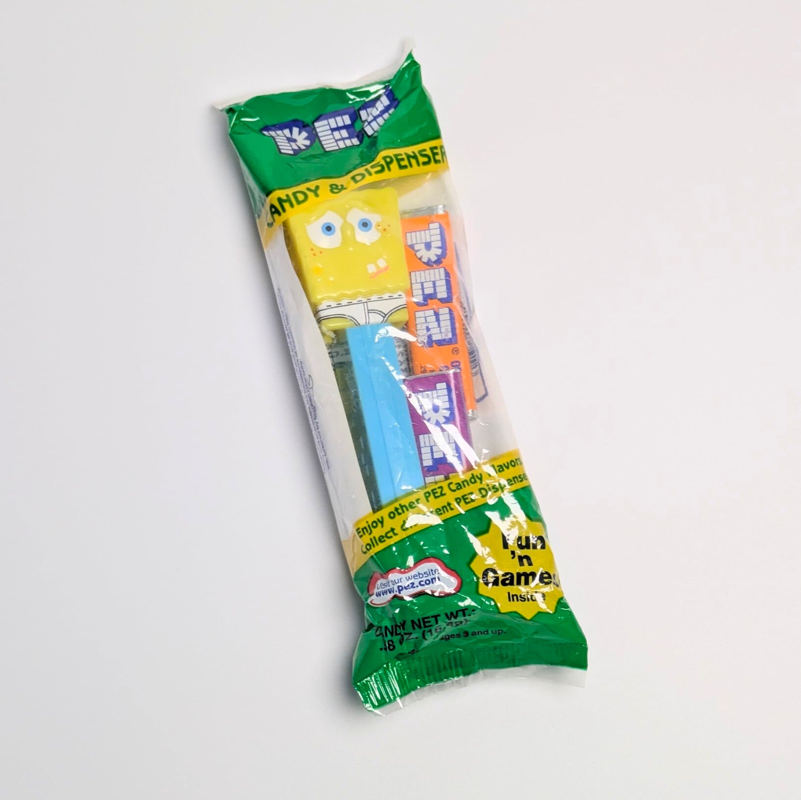 ☆ DEADSTOCK ( MINT IN BAG ) / VINTAGE2004 ☆【 SpongeBob SquarePants ( スポンジボブ ) 】PEZ / ペッツ / CANDY&DISPENSER 『 スポンジボブ おパンツver. 』 〚アメリカン雑貨 アメトイ〛