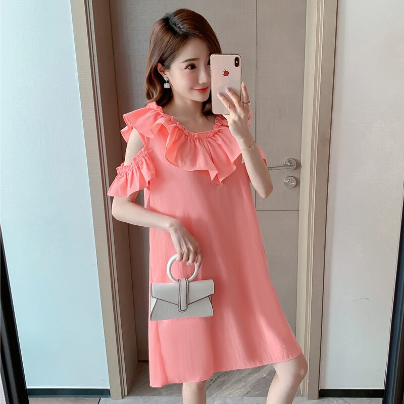 【新作】【送料無料】 マタニティウェア2020夏の新しい綿とリネンのステッチAラインドレス、トレンディな母親のミドル丈ファッションマタニティドレス-アリババ コットン サマー 夏物 expec251667352175