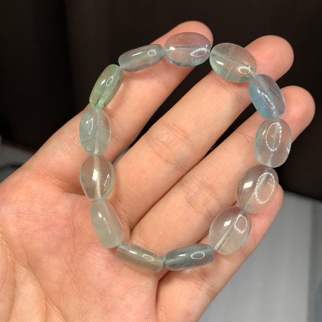 b205 ブルーグリーンフローライトブレスレット