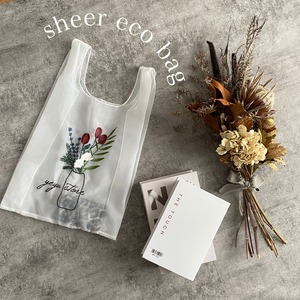 〈即納＆予約〉 vase  embroidery sheer eco bag