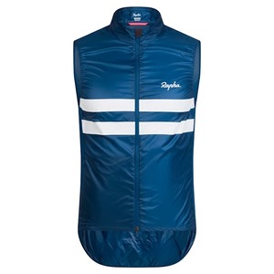 RAPHA MEN'S BREVET INSULATED GILET DARK NAVY/HI-VIS PINK/SILVER