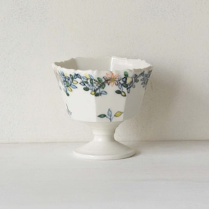 宮田竜司 呉須赤江 面取 輪花 高杯（26-019）