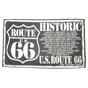 【新着特価】タペストリー フラッグ 旗 ROUTE ルート 66 アメリカン アメカジ 雑貨 壁掛け装飾 インテリア 飾り (約88cm×58cm 小サイズ)