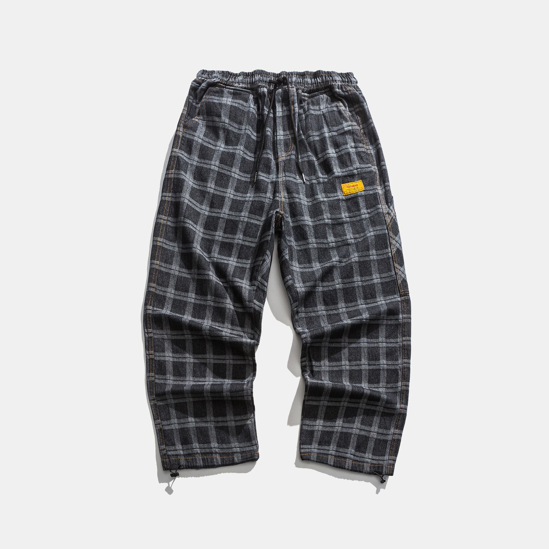 【新作】【送料無料】 Road Vintage 20 Winter ese Campus Style Youth Loose Long Plaid Pants All-match Men-Alibaba ロング ウィンター 冬物 ビンテージ hip6-161179877442521